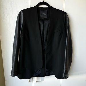 Robert Rodriguez suit jacket with lamb skin sleeves